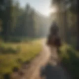 Majestic horse riding through Black Hills forest