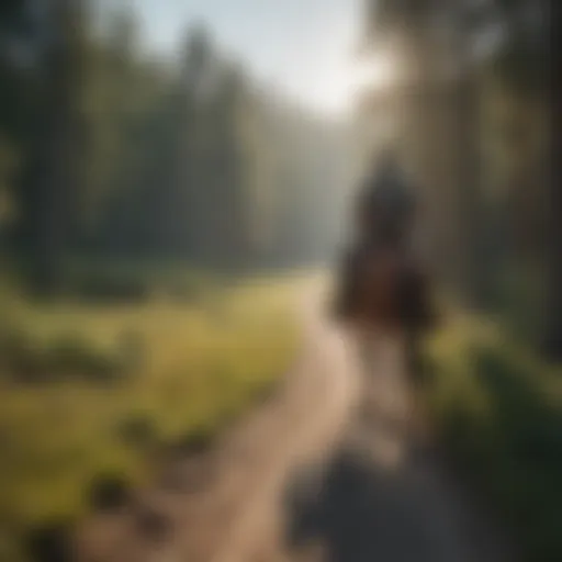 Majestic horse riding through Black Hills forest