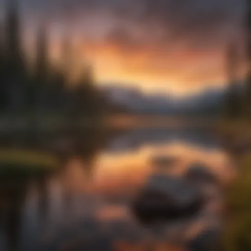 Majestic Lake Sunset in Montana