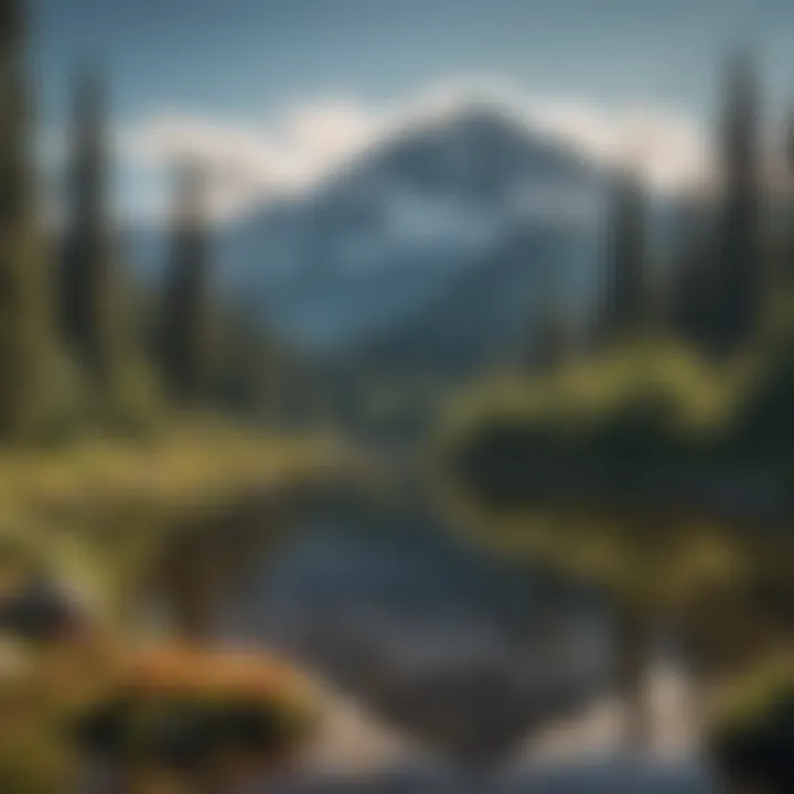 Majestic Peaks in the Background Majestic Mountain Backdrop