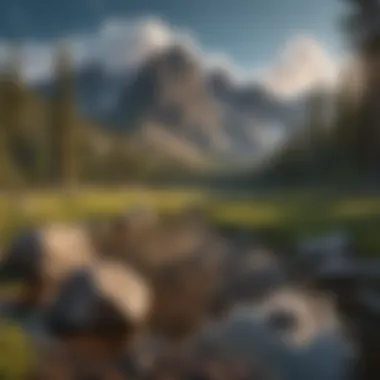Majestic Mountain Peak View in Sawtooth National Forest