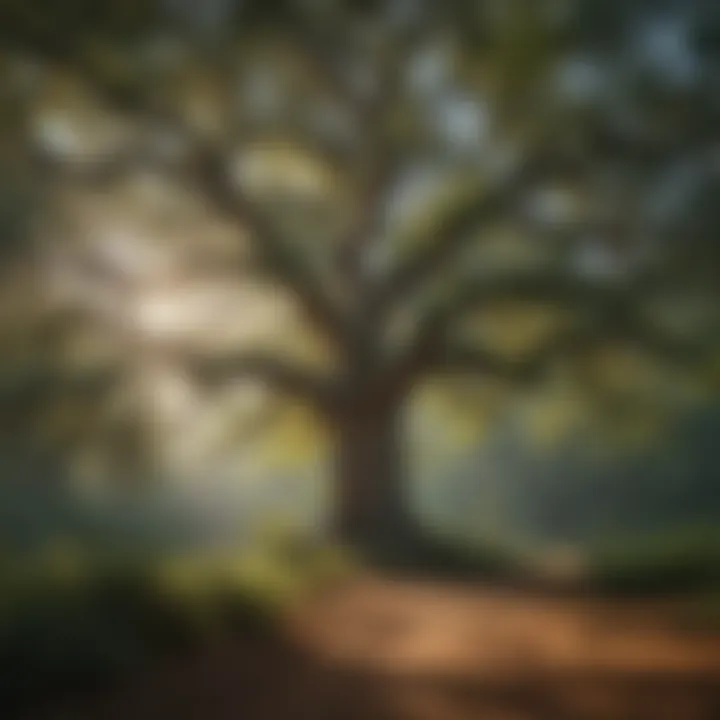Majestic Oak Tree in Mississippi Forest