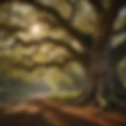 Majestic Oak Tree Pollination