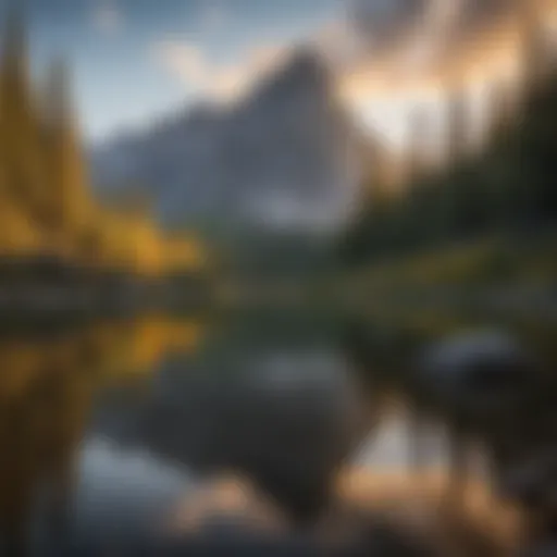 Majestic Peak reflecting in Alpine Lake