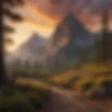 Majestic Peaks at Sunset