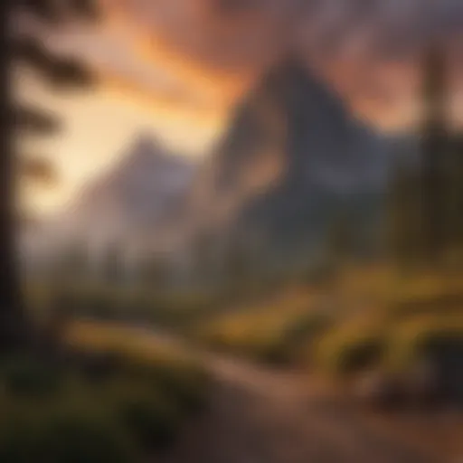 Majestic Peaks at Sunset
