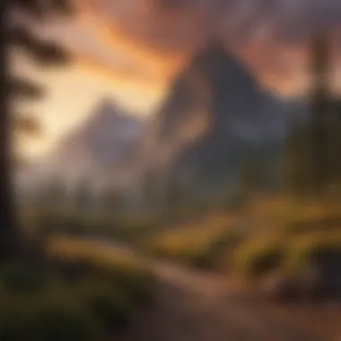 Majestic Peaks at Sunset Majestic Peaks at Sunset