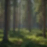 Majestic pine forest in Lowman, Idaho