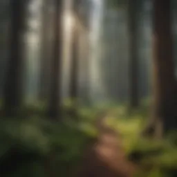 Majestic Pine Forest near Mount Hood Oregon