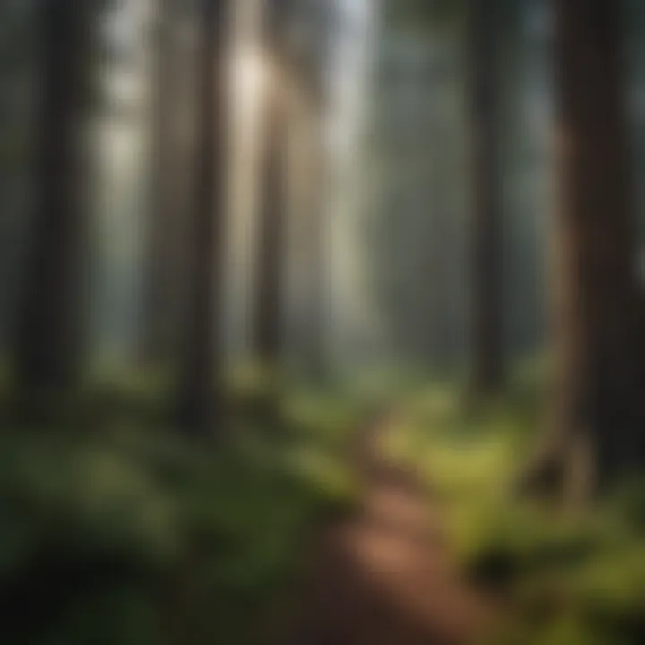 Majestic Pine Forest near Mount Hood Oregon