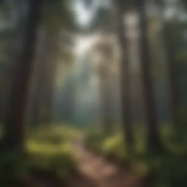 Enchanting Pine Forest Canopy Majestic Pine Forest at Pike Lake