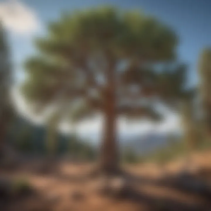 Majestic Pine Tree in Utah Landscape