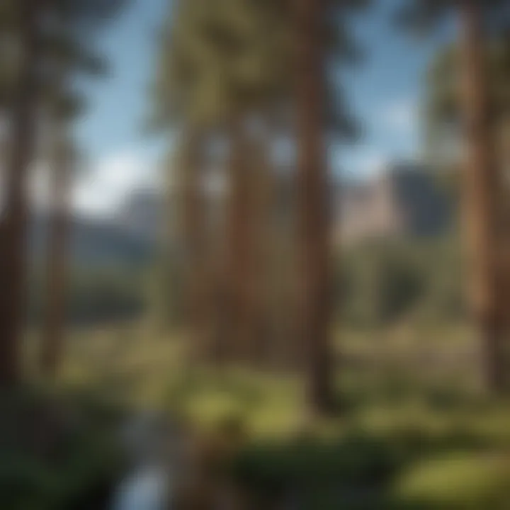 Enveloped in Nature's Splendor Majestic pine trees surrounding Navajo Lake Lodge