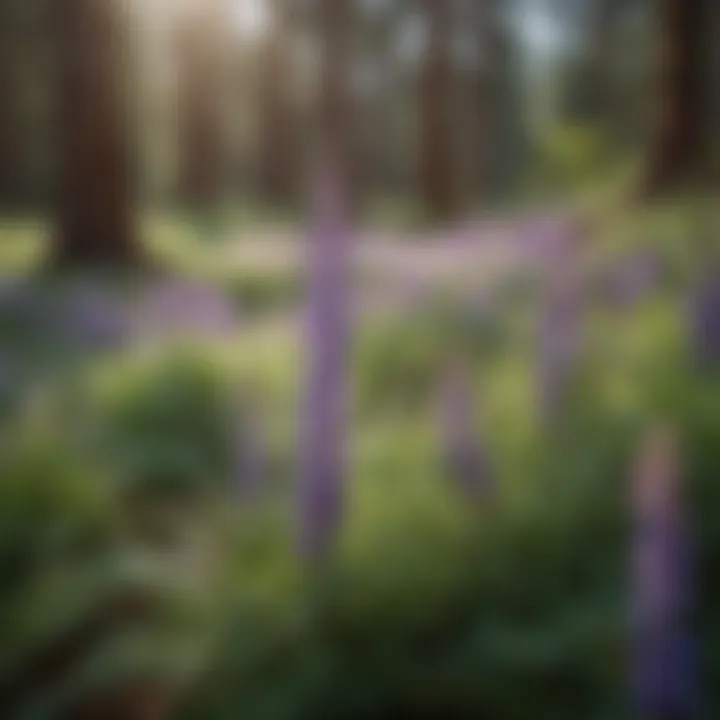 Purple Lupine: Majestic Blooms in the Wild Majestic Purple Lupine Blooming in Wild