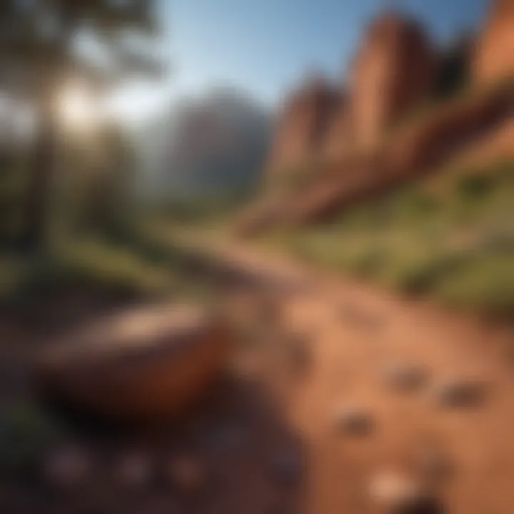 Majestic red rock formations along the trail