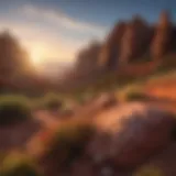 Majestic Red Rocks Formation at Sunrise