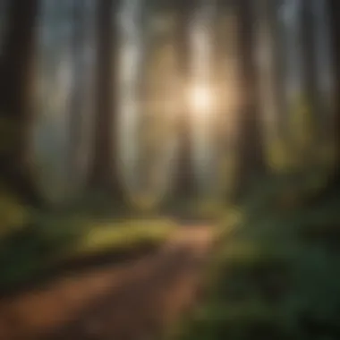 Enchanting Redwood Forest Landscape Majestic Redwood Forest in California