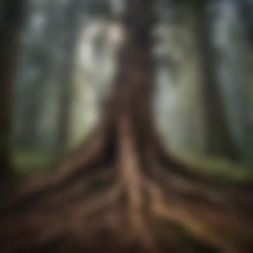 Majestic Redwood Roots Entwined in Earth's Embrace