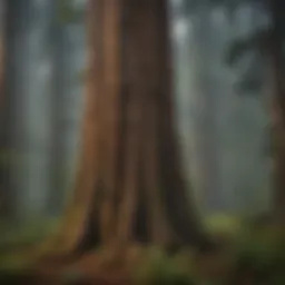 Majestic Redwood Tree in Forest
