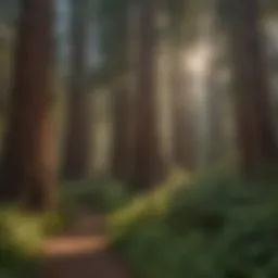 Majestic Redwood Trees at Olympic Lodge