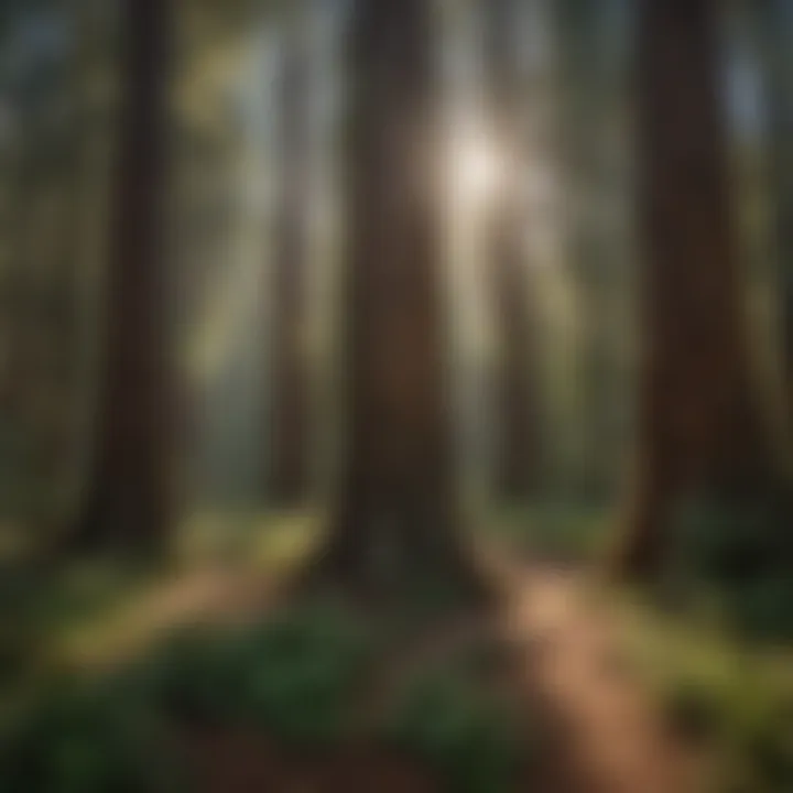 Majestic Redwood Trees at Thousand Trails Sacramento