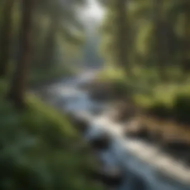 Majestic river flowing through the Lewis and Clark Trail