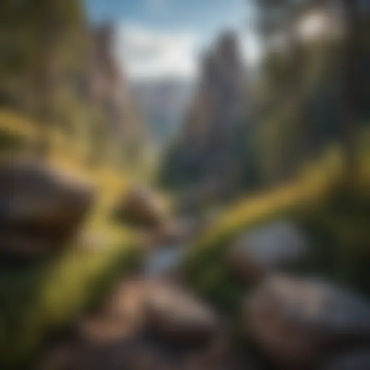 Majestic rock formations on Black Hills trail