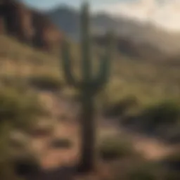 Majestic Saguaro Cactus in Arizona Desert