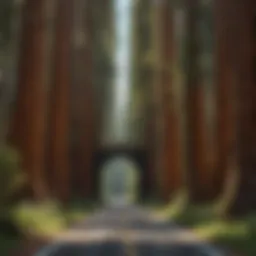 Majestic Sequoia Tree Tunnel