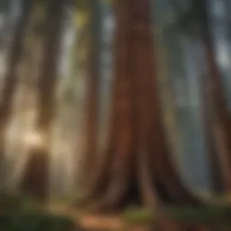 Majestic Sequoia trees in a changing climate