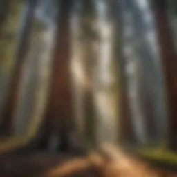 Majestic Sequoia trees in Yosemite National Park