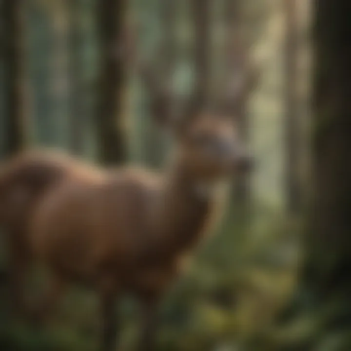 Majestic Sitka Deer in Dense Forest