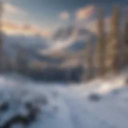 Majestic snow-capped peaks in Arizona ski resort