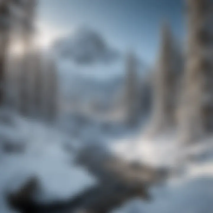 Majestic Snow-Covered Peaks at Summit at Snoqualmie