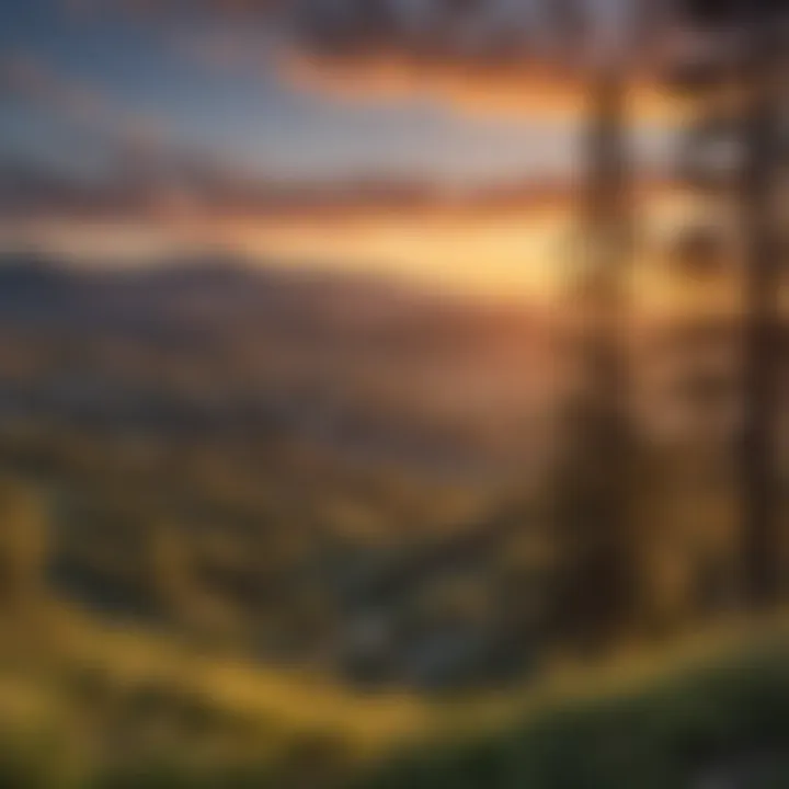 Panoramic Mountain Sunset Majestic sunset over the mountains at Solvang RV Resort