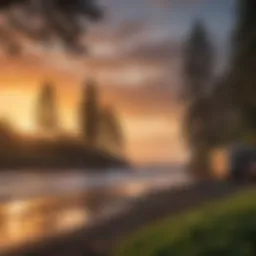 Majestic Sunset over Oregon Coast Campground