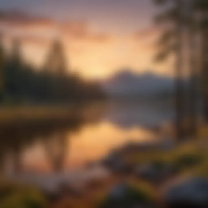 Majestic Sunset Over Camp Modoc Lake