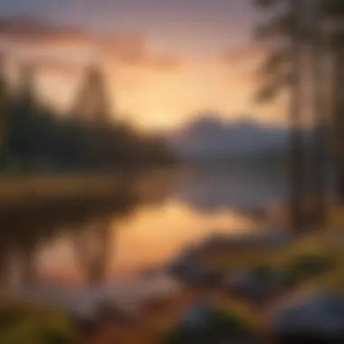 Majestic Sunset Over Camp Modoc Lake Majestic Sunset Over Camp Modoc Lake