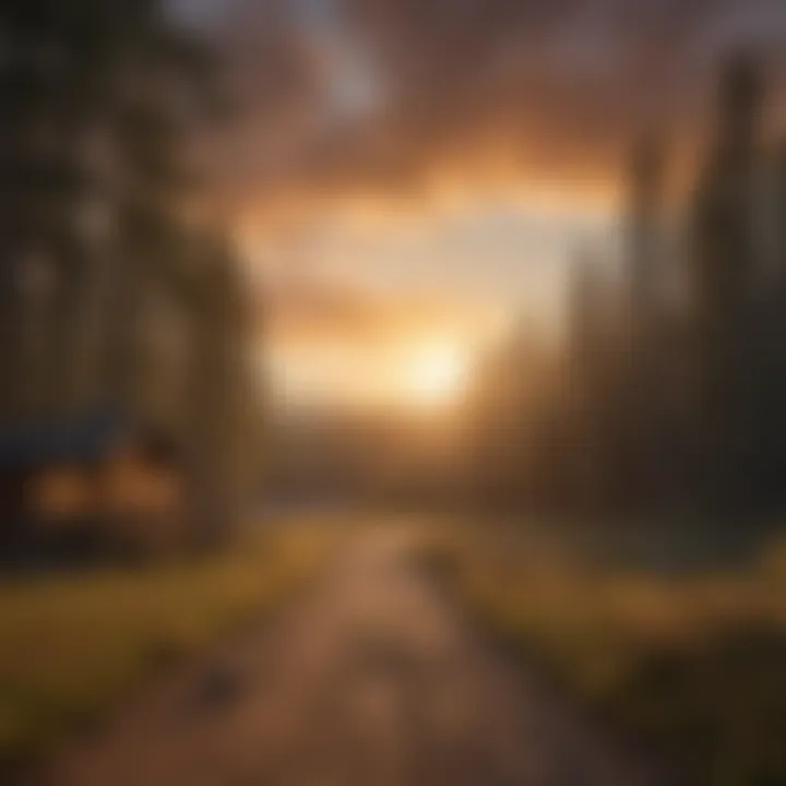 Majestic Sunset Majestic Sunset Over Schoolhouse Campground