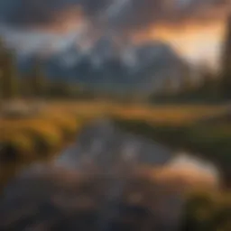 Majestic Teton Peaks at Sunrise