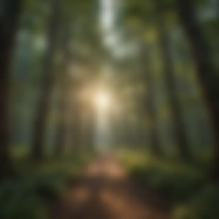 Majestic tree canopy in American forest