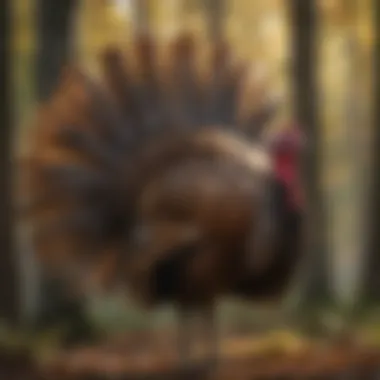 Majestic turkey in the natural habitat of Missouri