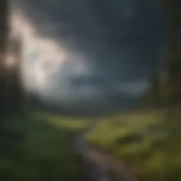 Majestic view of Mt. St. Helens during a thunderstorm