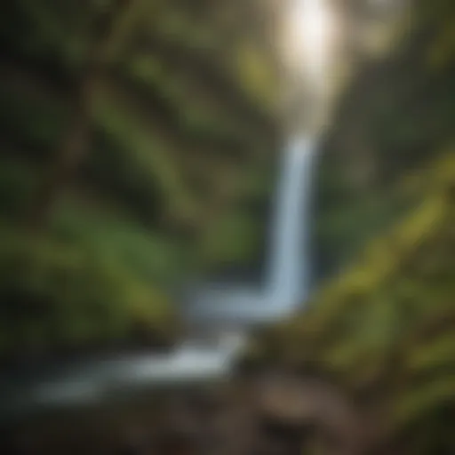 Majestic Waterfall in Columbia River Gorge