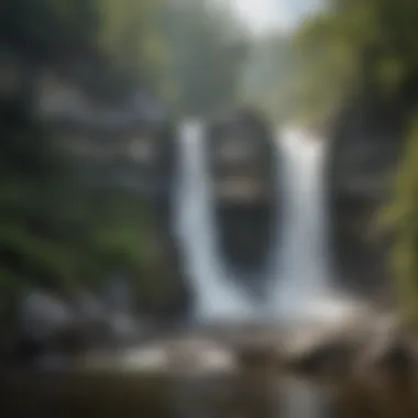 The Magnificent Cascade Majestic Waterfall at Linville Falls