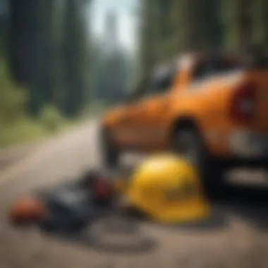 Safety equipment used by Mammoth Lakes Towing