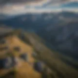 Aerial view of Mammoth Mountain summit