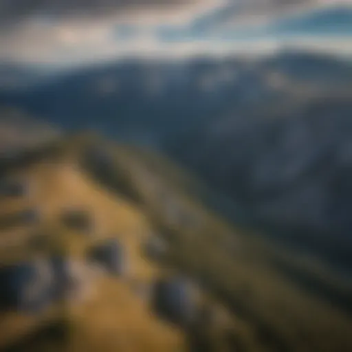 Aerial view of Mammoth Mountain summit