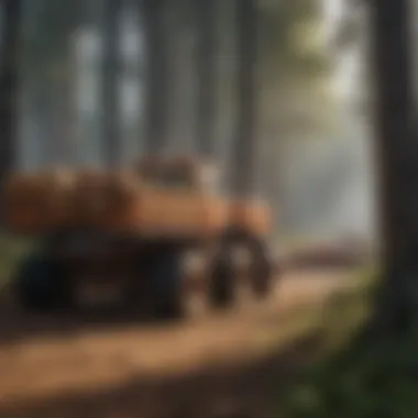 Illustration representing market trends influencing pricing in the forestry industry