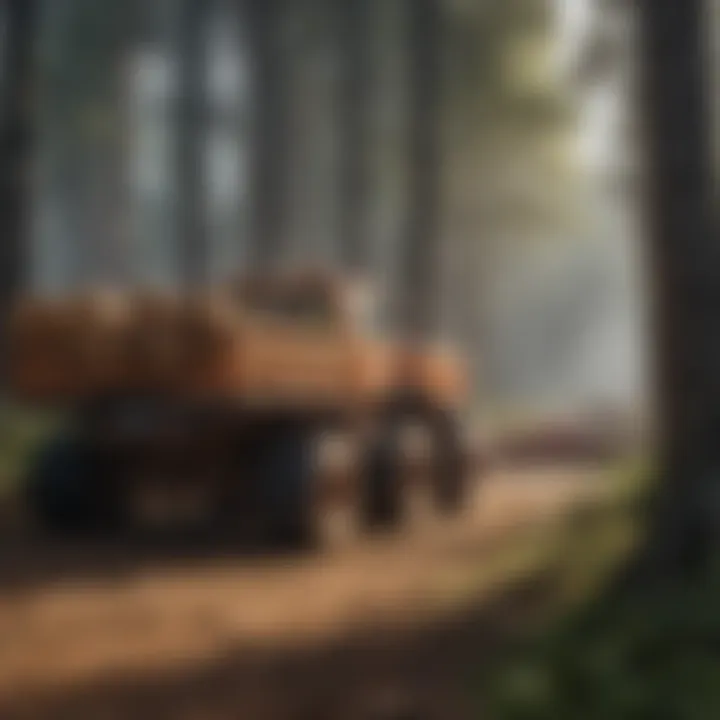 Illustration representing market trends influencing pricing in the forestry industry